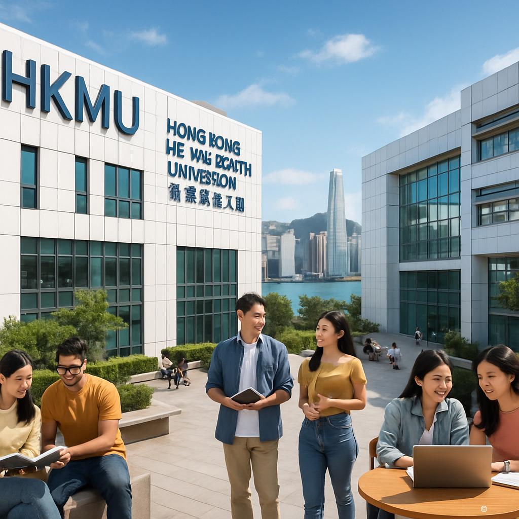 香港都会大学校园与城市天际线