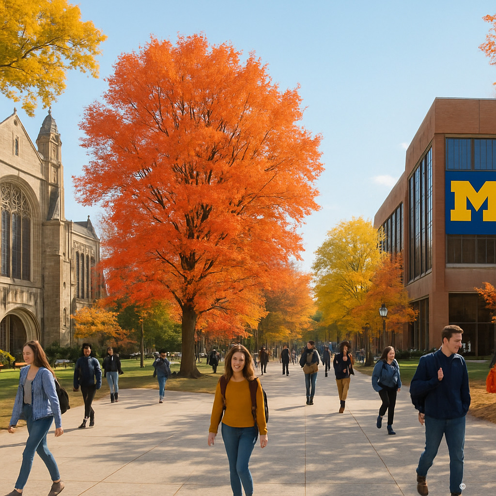 密歇根大学安娜堡分校校园风光