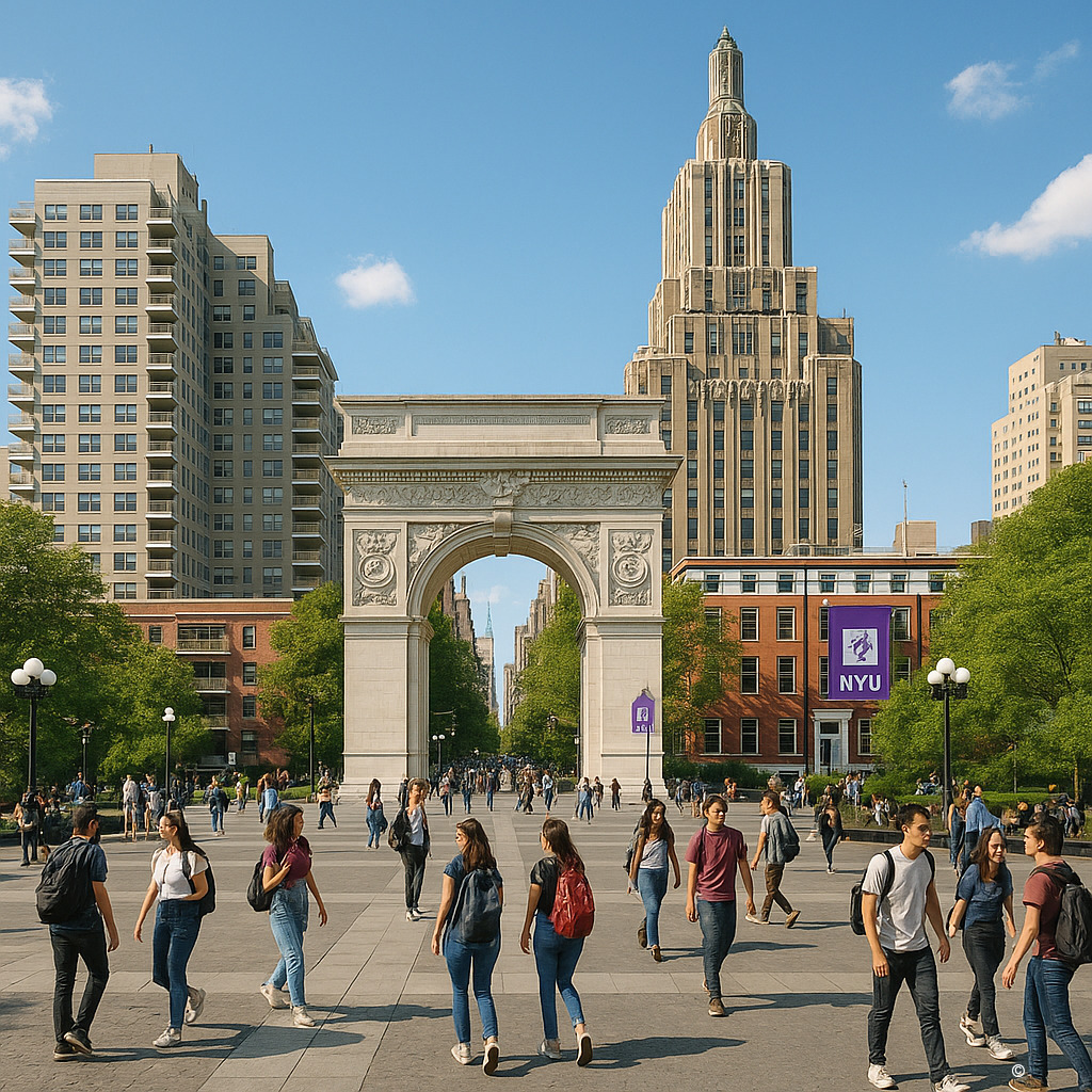 纽约大学曼哈顿校区全景图