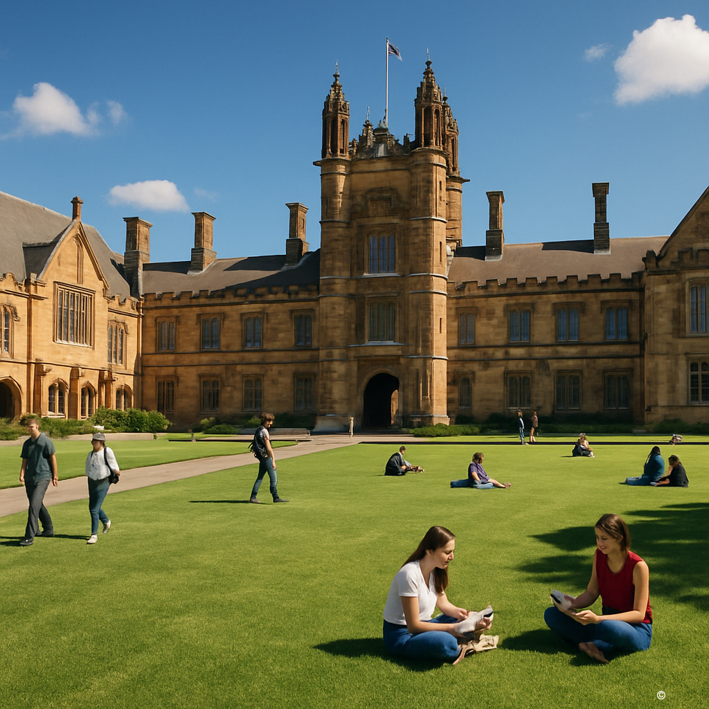 悉尼大学校园全景,展现学术氛围